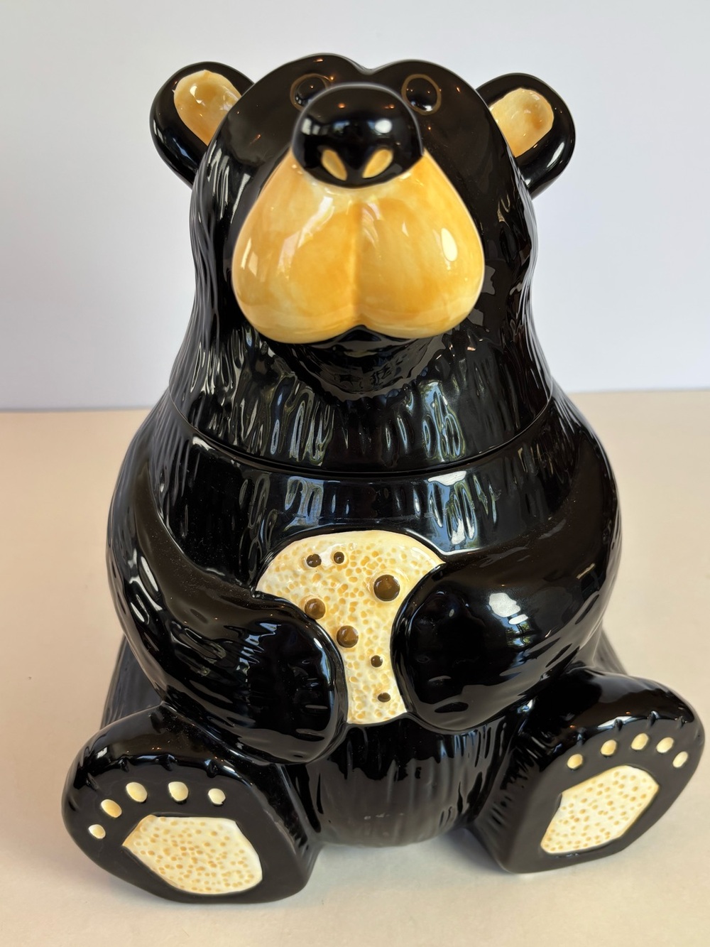 Bearfoots Bear Cookie Jar by Jeff Fleming for DEMDACO Bear Cabin Lodge Decor